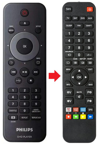Telecomando adatto per philips - adatto,